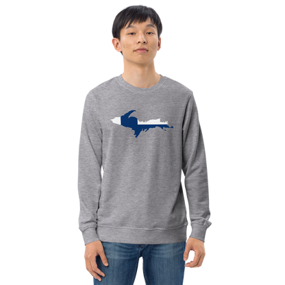 Michigan Upper Peninsula Sweatshirt (w/ UP Finland Flag Outline) | Unisex Organic