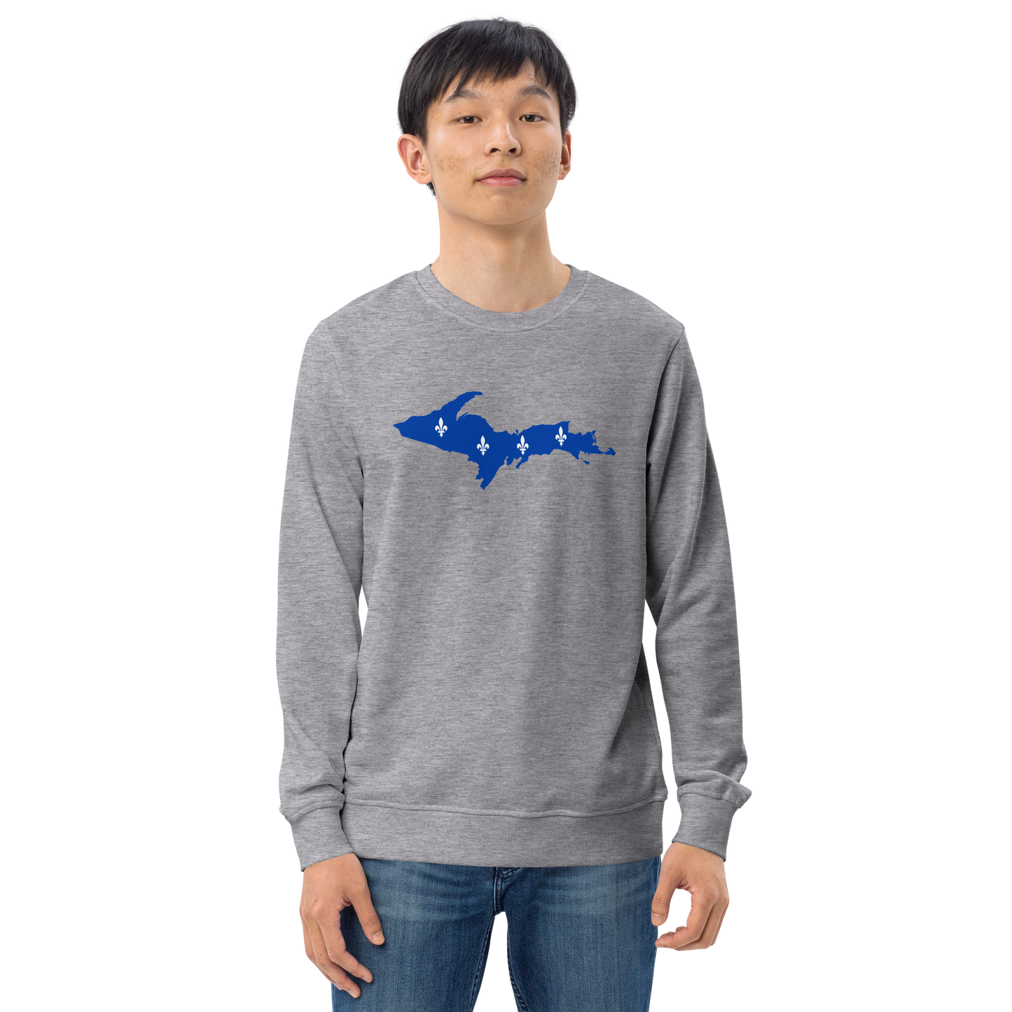 Michigan Upper Peninsula Sweatshirt (w/ UP Quebec Flag Outline) | Unisex Organic