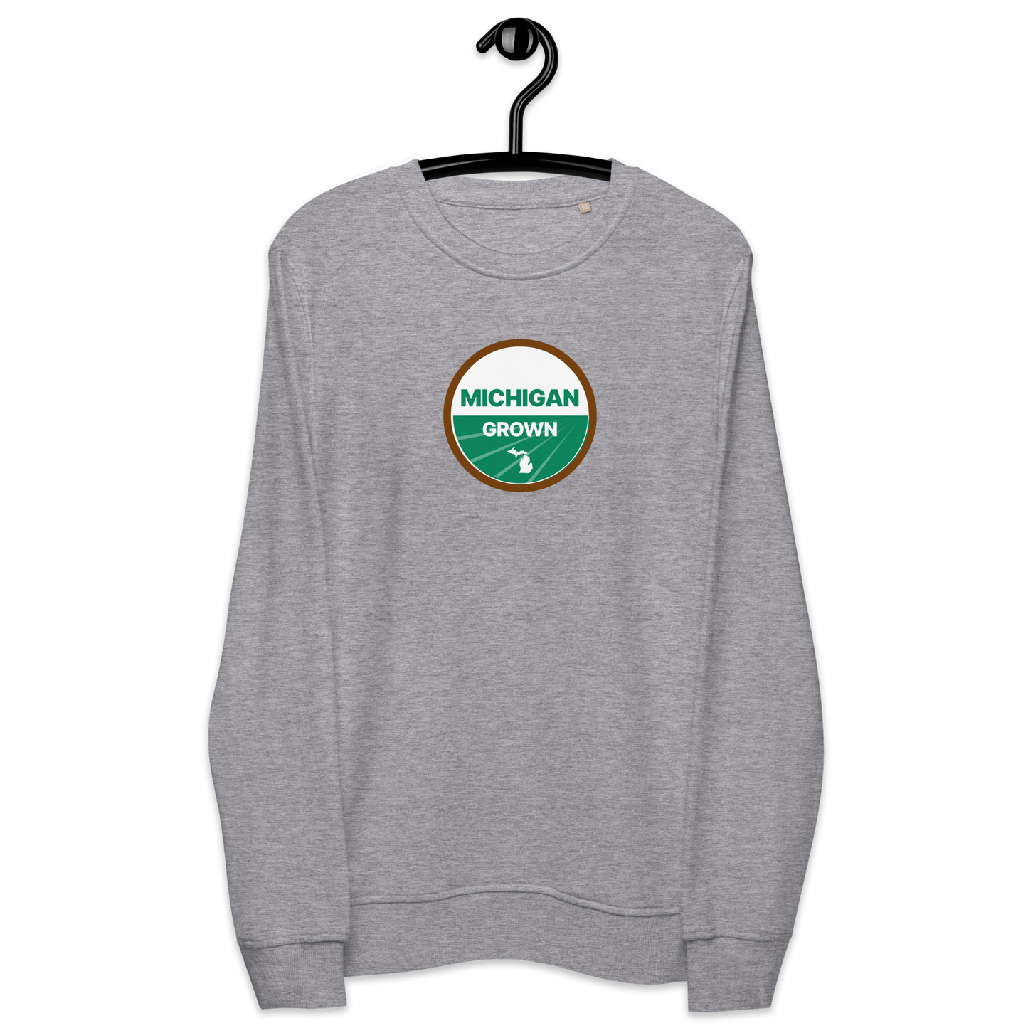 'Michigan Grown' Sweatshirt (Agricultural Certification Parody) | Unisex Organic