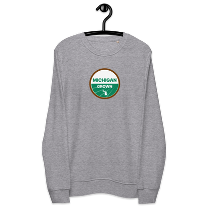 'Michigan Grown' Sweatshirt (Agricultural Certification Parody) | Unisex Organic