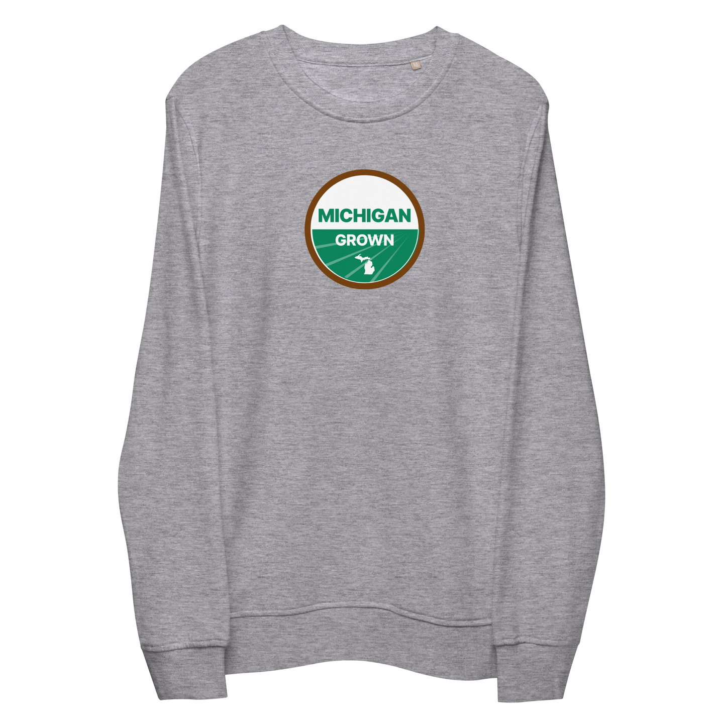 'Michigan Grown' Sweatshirt (Agricultural Certification Parody) | Unisex Organic