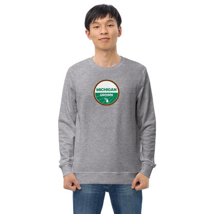 'Michigan Grown' Sweatshirt (Agricultural Certification Parody) | Unisex Organic