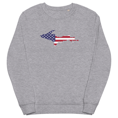 Michigan Upper Peninsula Organic Sweatshirt (w/ UP USA Flag Outline)