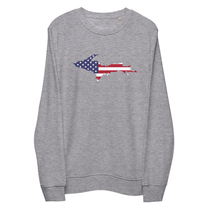 Michigan Upper Peninsula Organic Sweatshirt (w/ UP USA Flag Outline)