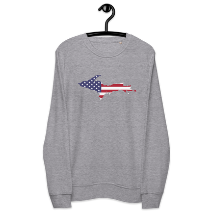 Michigan Upper Peninsula Organic Sweatshirt (w/ UP USA Flag Outline)