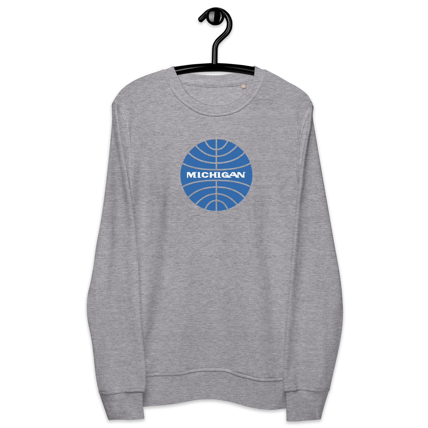 'Michigan' Organic Sweatshirt (Vintage Airline Parody)