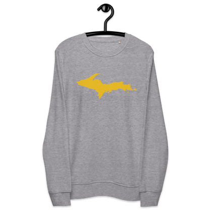 Michigan Upper Peninsula Organic Sweatshirt (w/ Gold UP Outline)