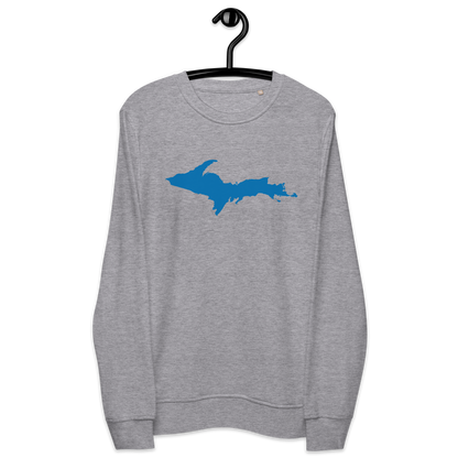 Michigan Upper Peninsula Organic Sweatshirt (w/ Azure UP Outline)