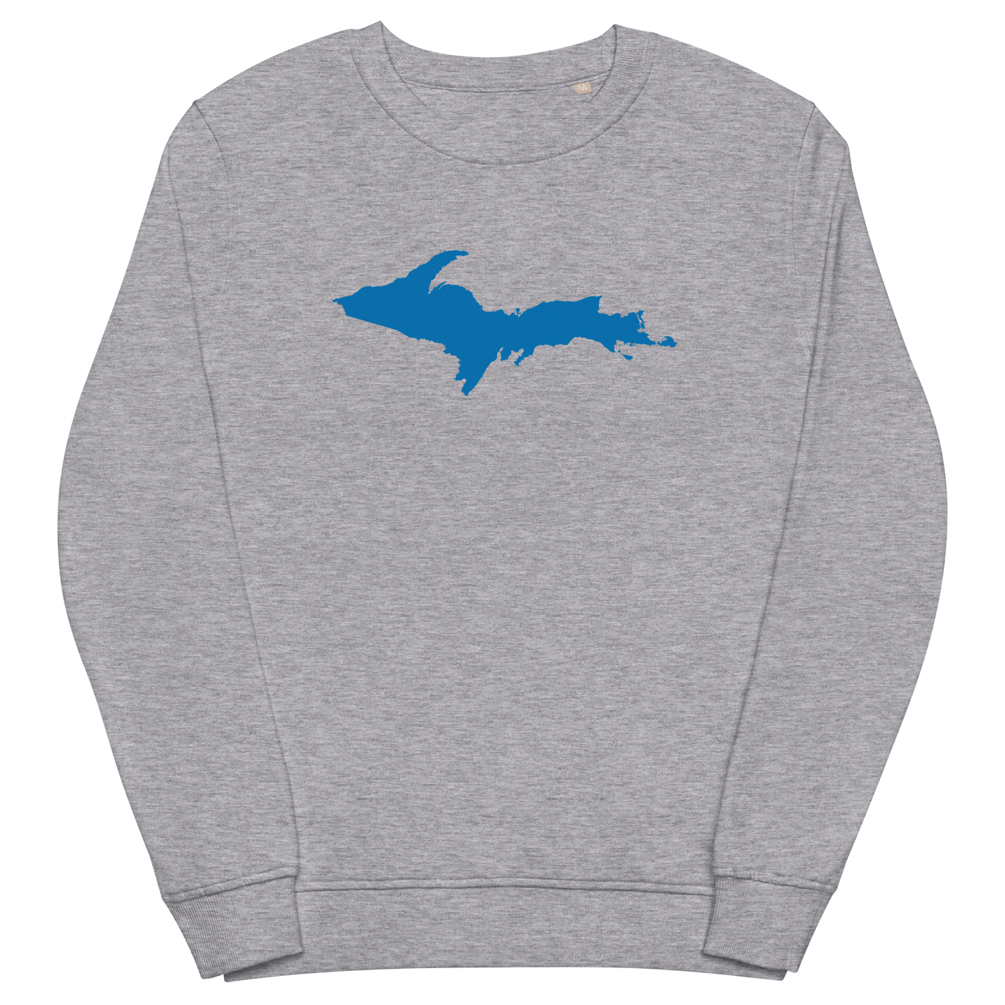 Michigan Upper Peninsula Organic Sweatshirt (w/ Azure UP Outline)