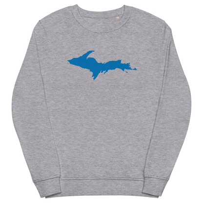 Michigan Upper Peninsula Organic Sweatshirt (w/ Azure UP Outline)