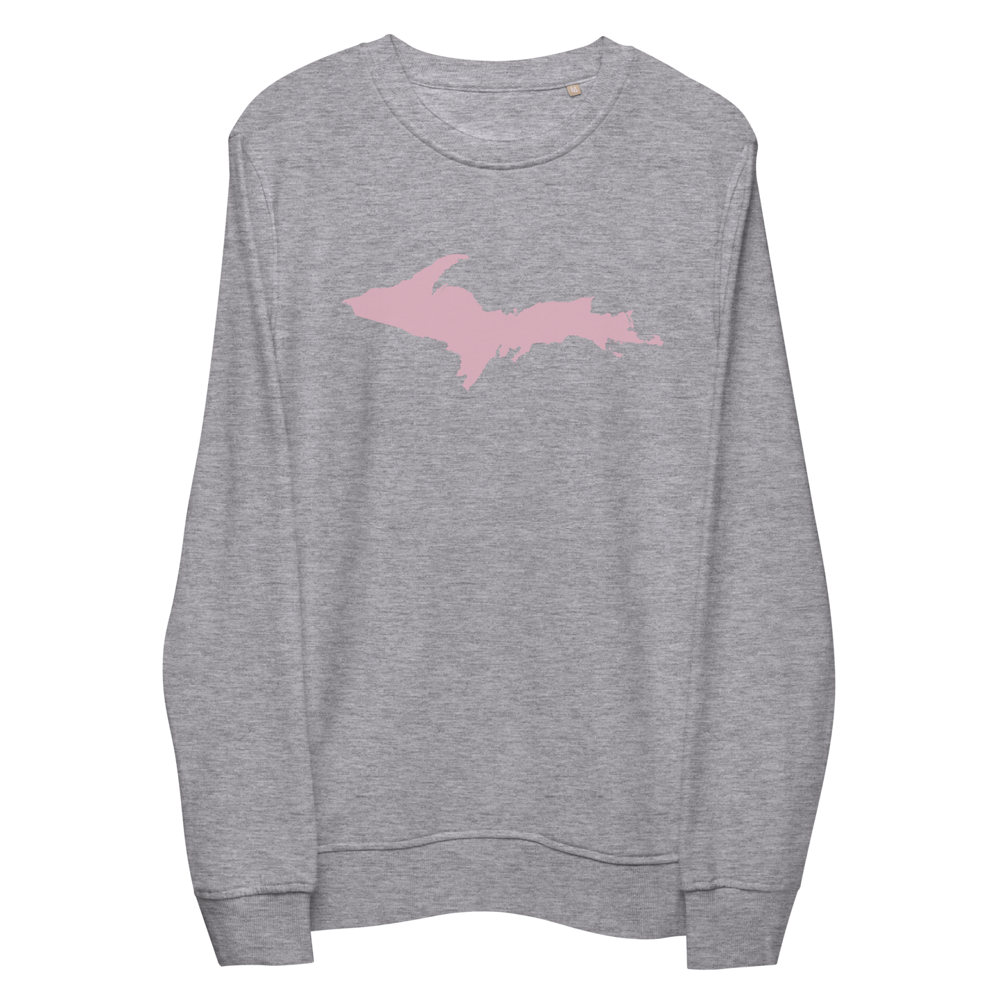 Michigan Upper Peninsula Organic Sweatshirt (w/ Pink UP Outline)