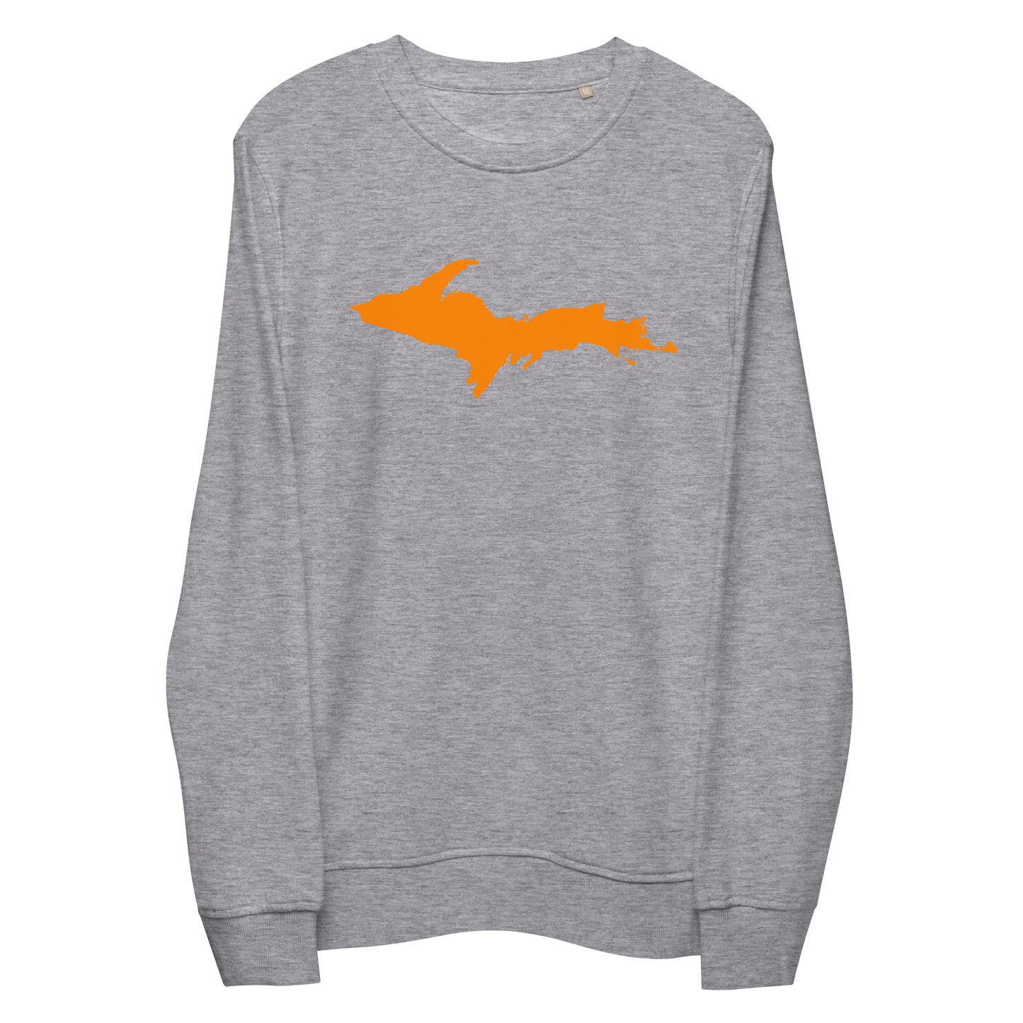 Michigan Upper Peninsula Organic Sweatshirt (w/ Orange UP Outline)