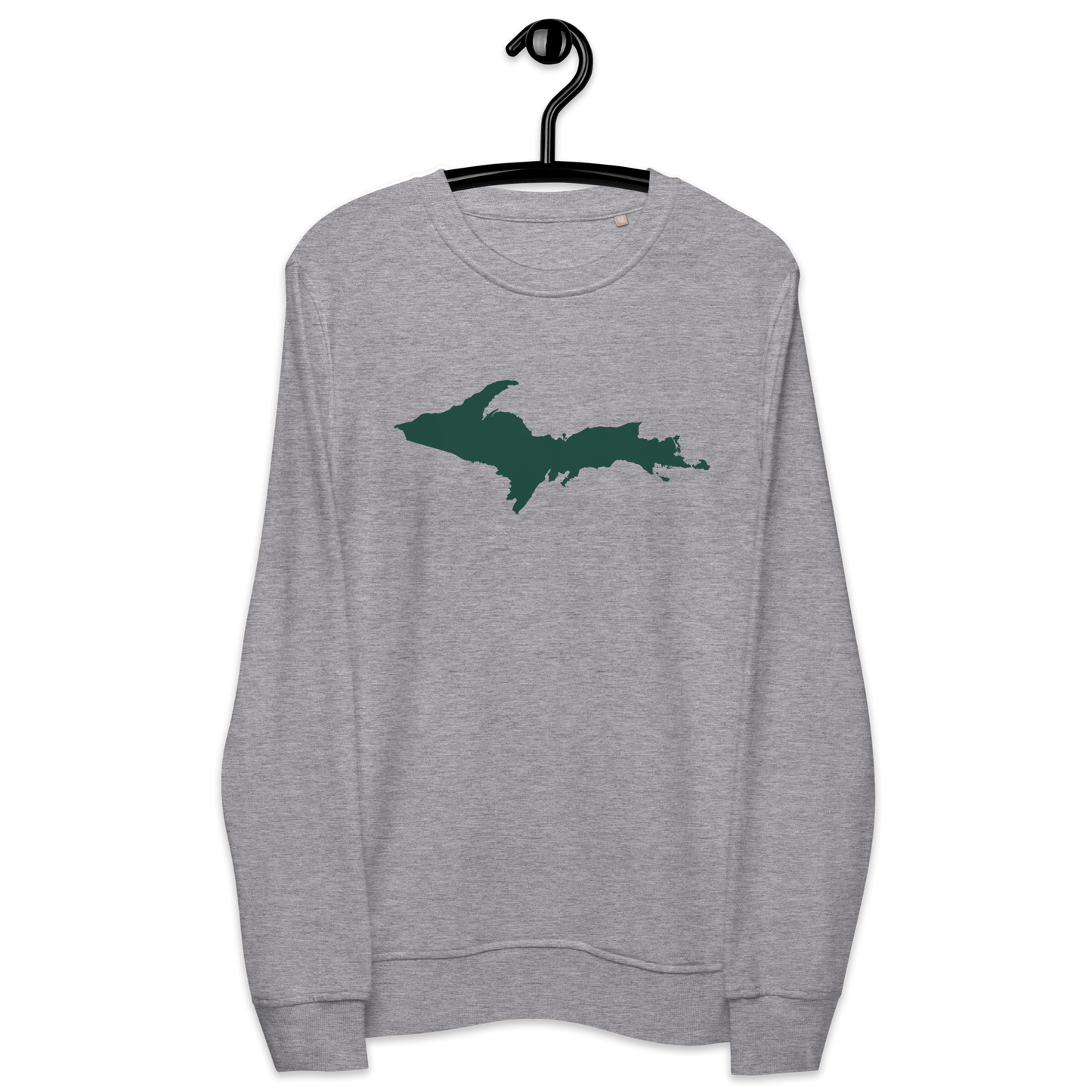 Michigan Upper Peninsula Organic Sweatshirt (w/ Green UP Outline)