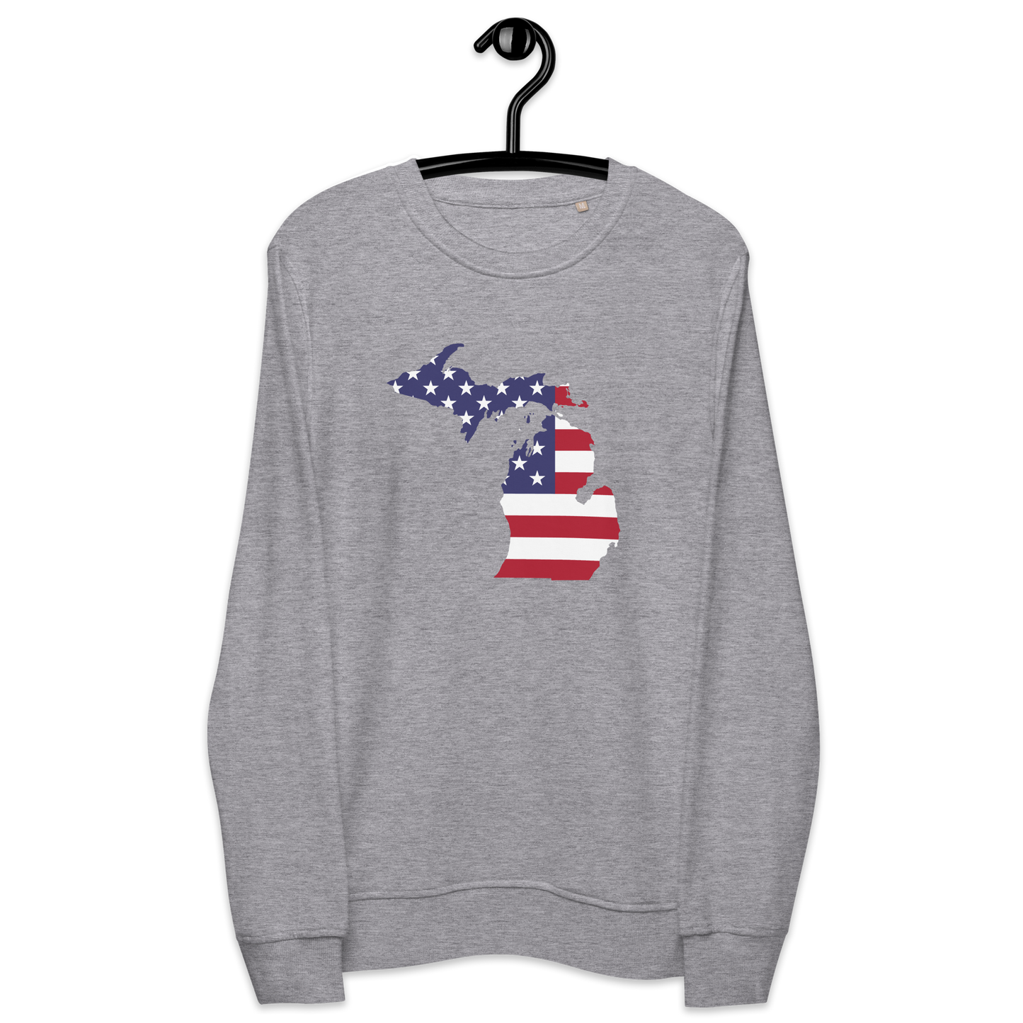 Michigan Organic Sweatshirt (w/ MI USA Flag Outline)