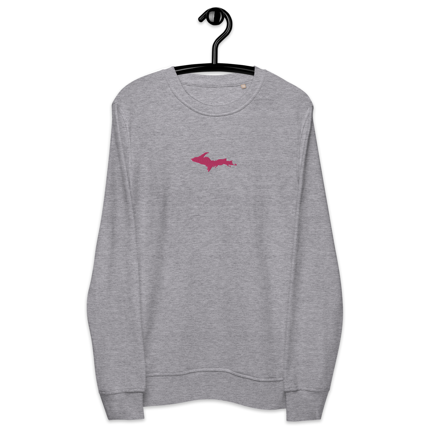 Michigan Upper Peninsula Sweatshirt (w/ Embroidered Pink UP Outline) | Unisex Organic