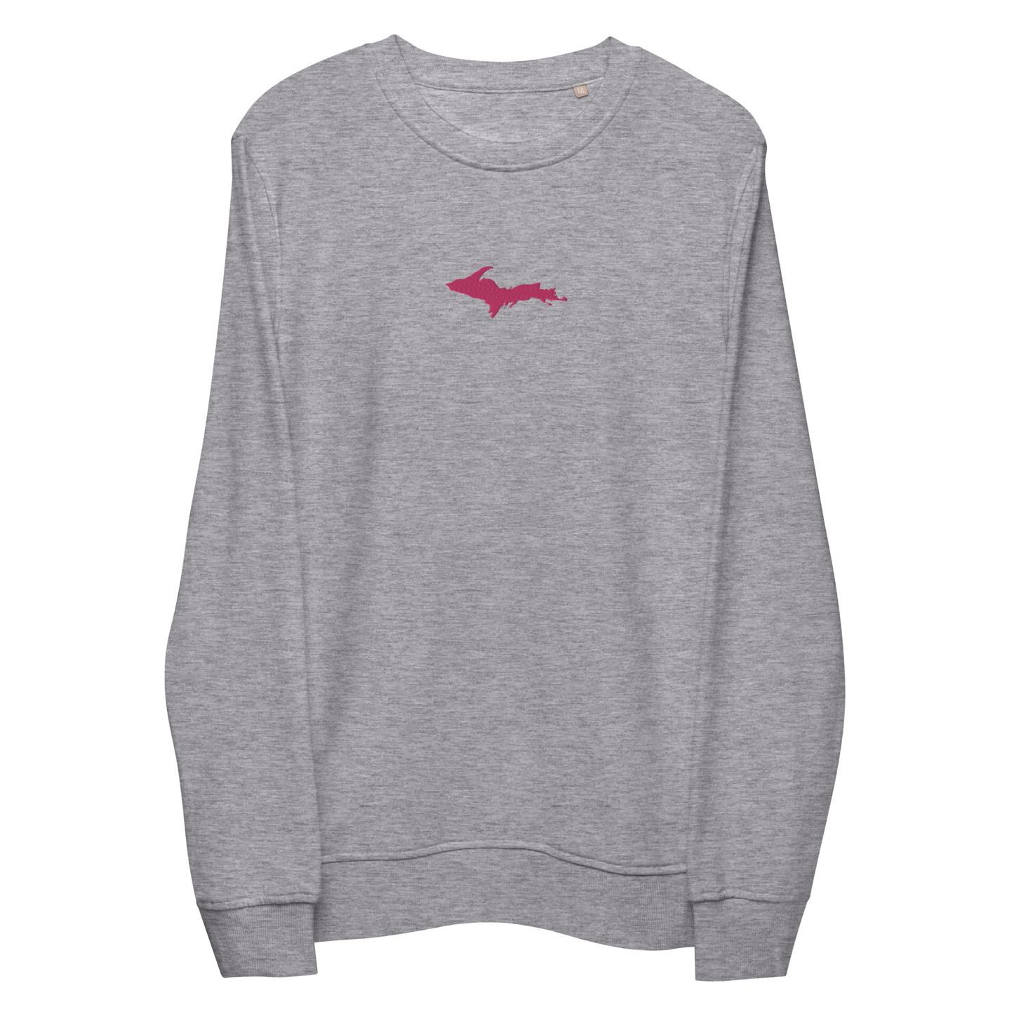 Michigan Upper Peninsula Sweatshirt (w/ Embroidered Pink UP Outline) | Unisex Organic