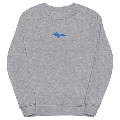 Michigan Upper Peninsula Sweatshirt (w/ Embroidered Azure UP Outline) | Unisex Organic