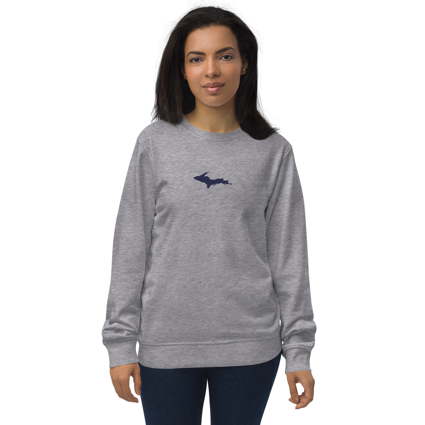 Michigan Upper Peninsula Sweatshirt (w/ Embroidered UP Outline) | Unisex Organic