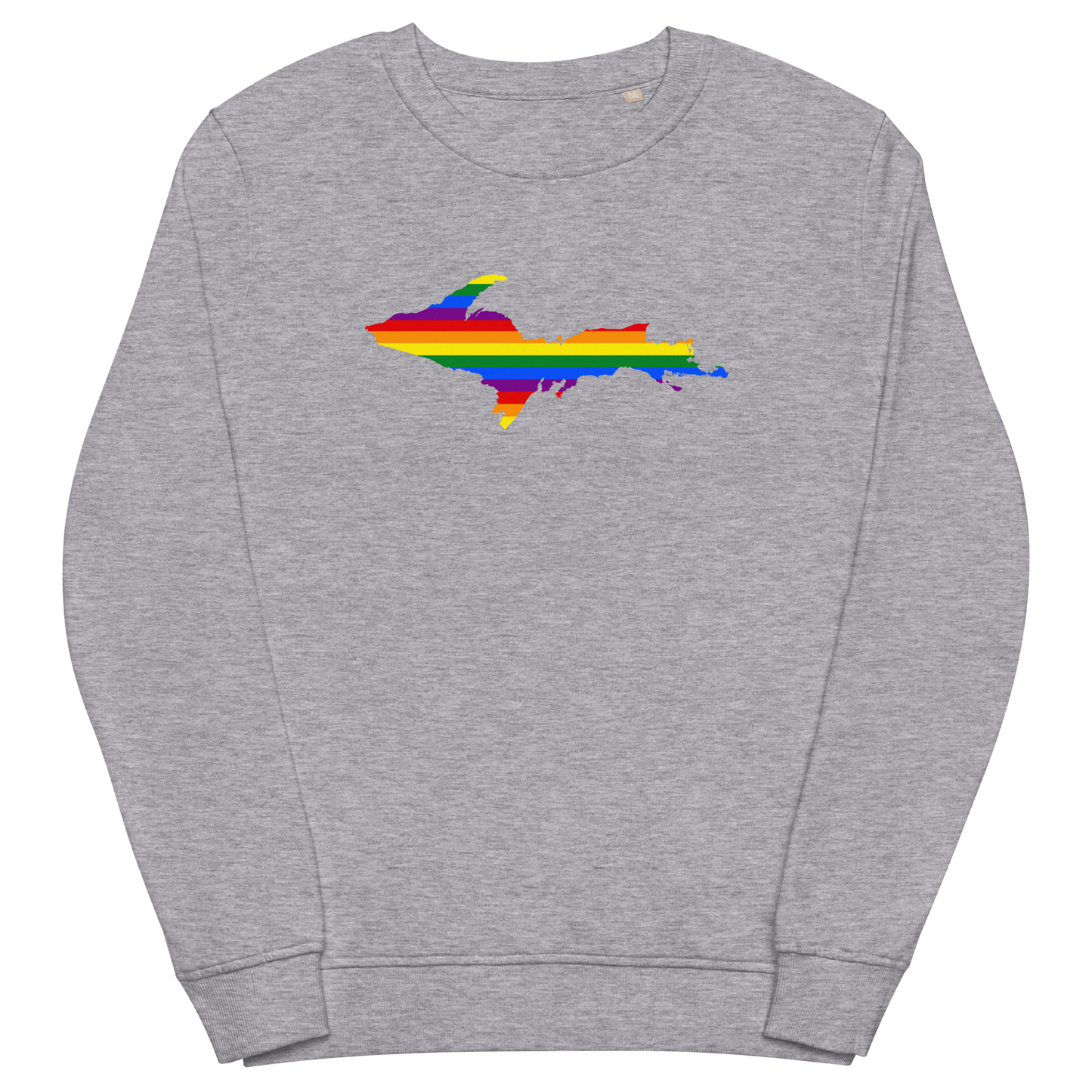 Michigan Upper Peninsula Sweatshirt (w/ UP Pride Flag Outline) | Unisex Organic