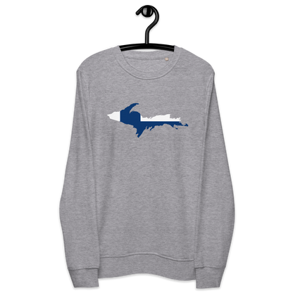 Michigan Upper Peninsula Sweatshirt (w/ UP Finland Flag Outline) | Unisex Organic