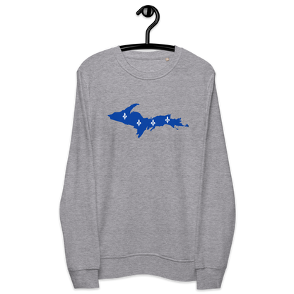 Michigan Upper Peninsula Sweatshirt (w/ UP Quebec Flag Outline) | Unisex Organic