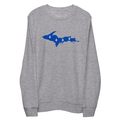 Michigan Upper Peninsula Sweatshirt (w/ UP Quebec Flag Outline) | Unisex Organic