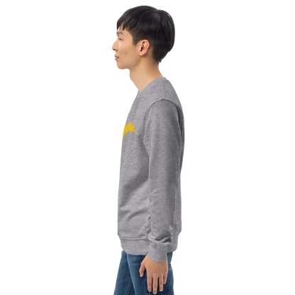 Michigan Upper Peninsula Organic Sweatshirt (w/ Gold UP Outline)