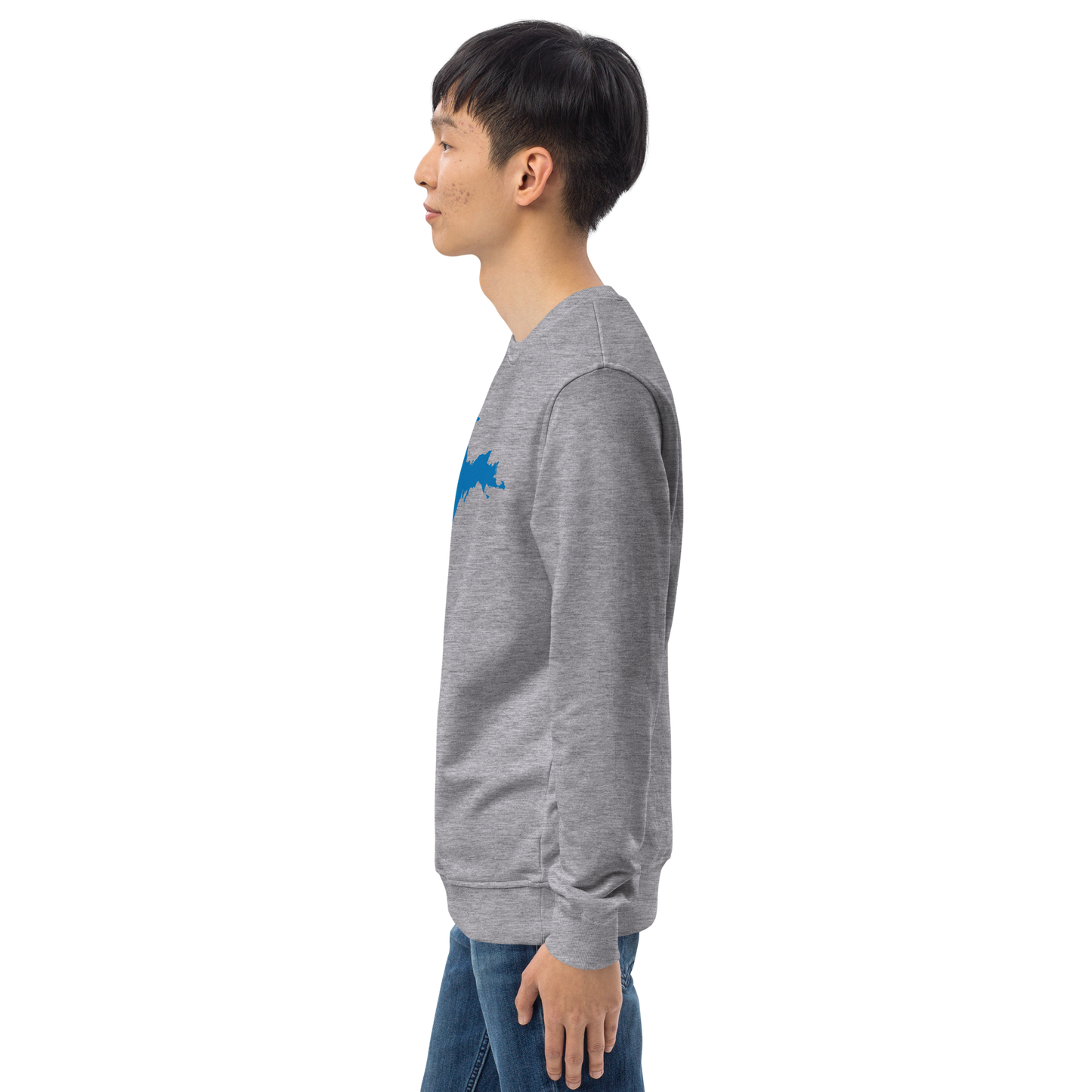 Michigan Upper Peninsula Organic Sweatshirt (w/ Azure UP Outline)