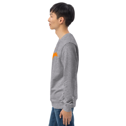 Michigan Upper Peninsula Organic Sweatshirt (w/ Orange UP Outline)