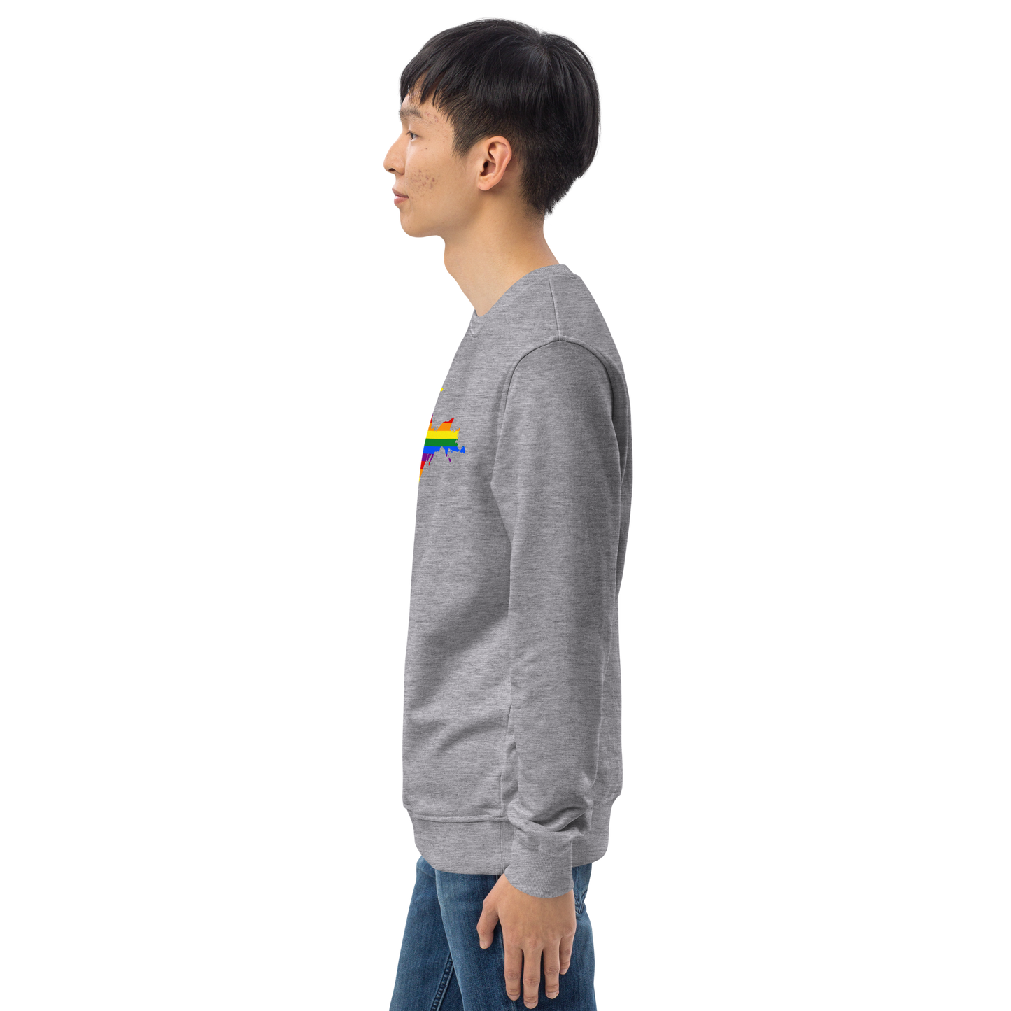 Michigan Upper Peninsula Sweatshirt (w/ UP Pride Flag Outline) | Unisex Organic