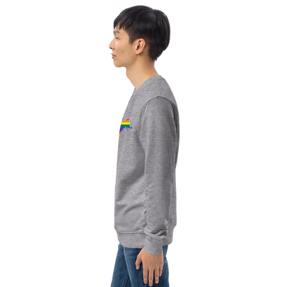 Michigan Upper Peninsula Sweatshirt (w/ UP Pride Flag Outline) | Unisex Organic