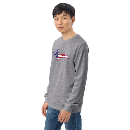 Michigan Upper Peninsula Organic Sweatshirt (w/ UP USA Flag Outline)