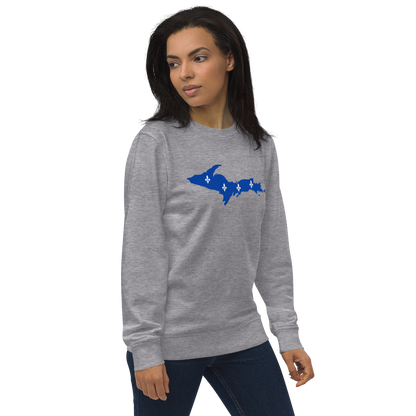 Michigan Upper Peninsula Sweatshirt (w/ UP Quebec Flag Outline) | Unisex Organic