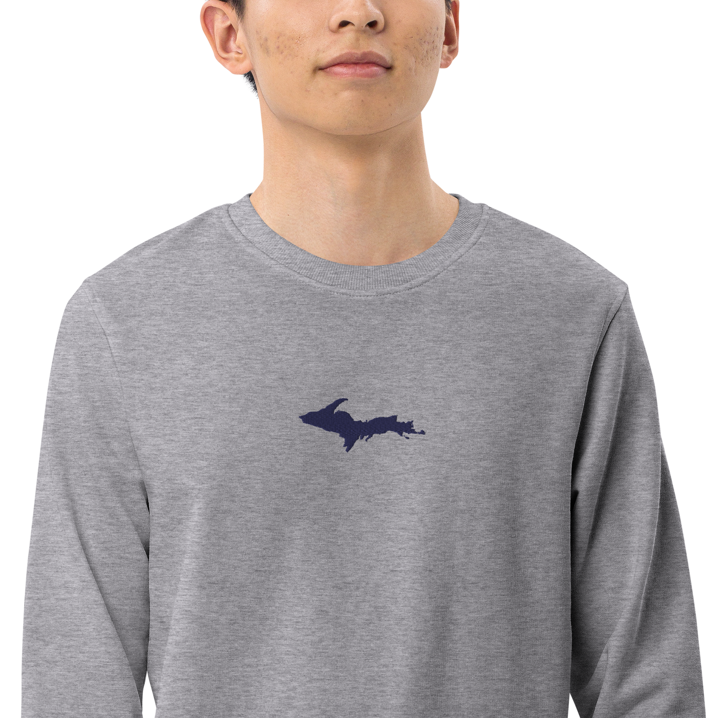 Michigan Upper Peninsula Sweatshirt (w/ Embroidered UP Outline) | Unisex Organic