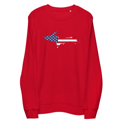 Michigan Upper Peninsula Organic Sweatshirt (w/ UP USA Flag Outline)