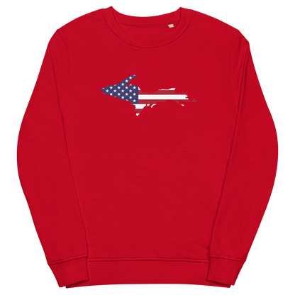 Michigan Upper Peninsula Organic Sweatshirt (w/ UP USA Flag Outline)