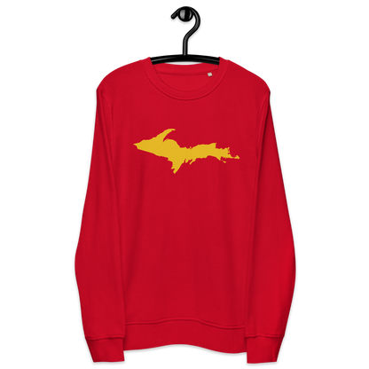 Michigan Upper Peninsula Organic Sweatshirt (w/ Gold UP Outline)