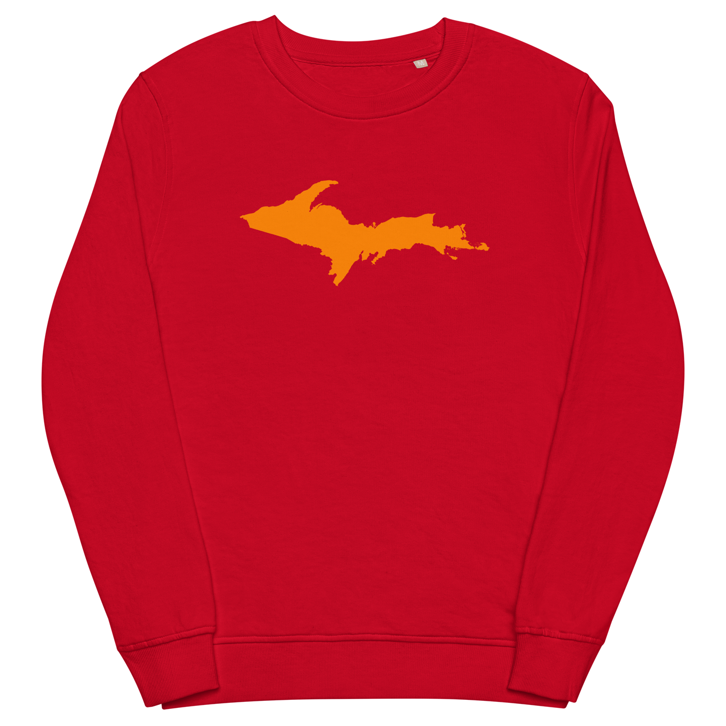 Michigan Upper Peninsula Organic Sweatshirt (w/ Orange UP Outline)