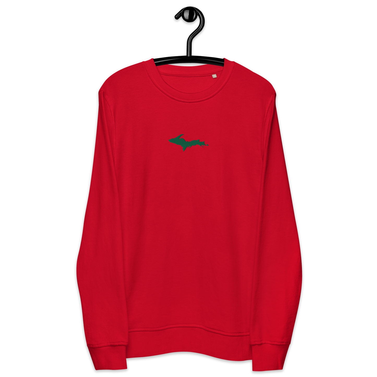 Michigan Upper Peninsula Sweatshirt (w/ Embroidered Green UP Outline) | Unisex Organic