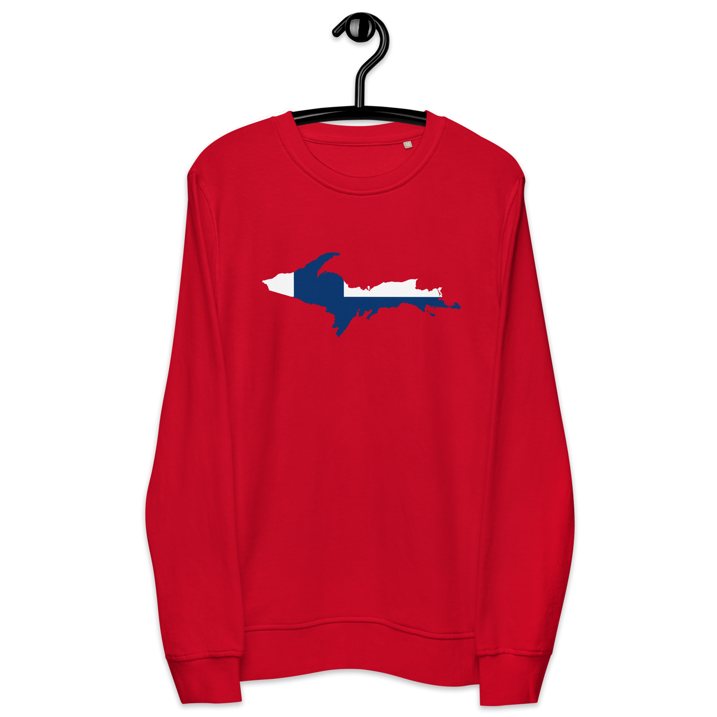 Michigan Upper Peninsula Sweatshirt (w/ UP Finland Flag Outline) | Unisex Organic