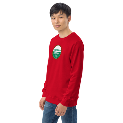 'Michigan Grown' Sweatshirt (Agricultural Certification Parody) | Unisex Organic