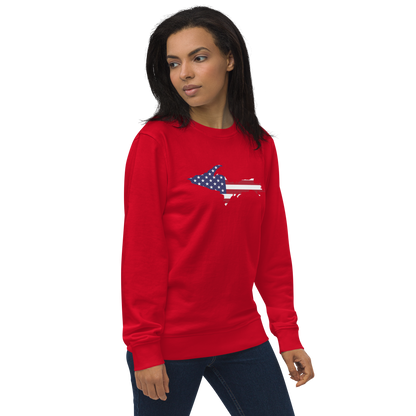 Michigan Upper Peninsula Organic Sweatshirt (w/ UP USA Flag Outline)