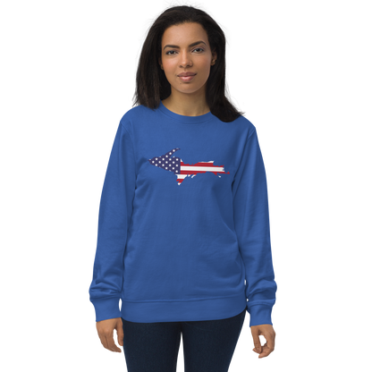 Michigan Upper Peninsula Organic Sweatshirt (w/ UP USA Flag Outline)