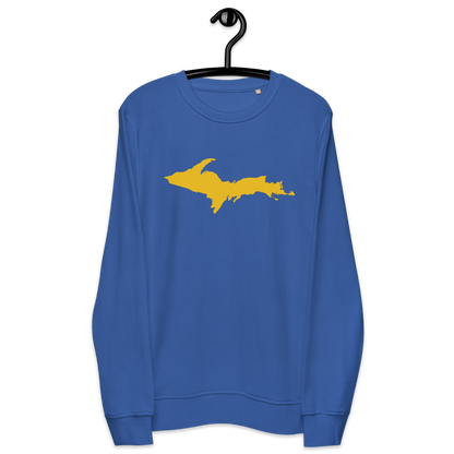 Michigan Upper Peninsula Organic Sweatshirt (w/ Gold UP Outline)