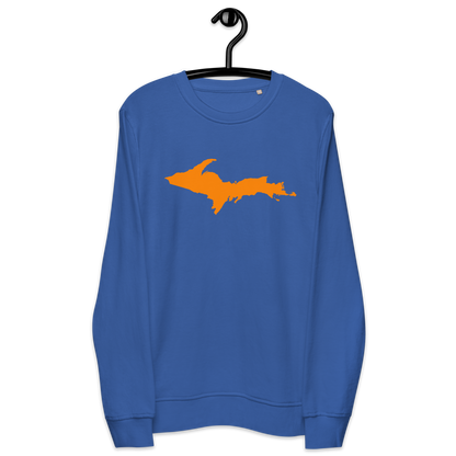 Michigan Upper Peninsula Organic Sweatshirt (w/ Orange UP Outline)