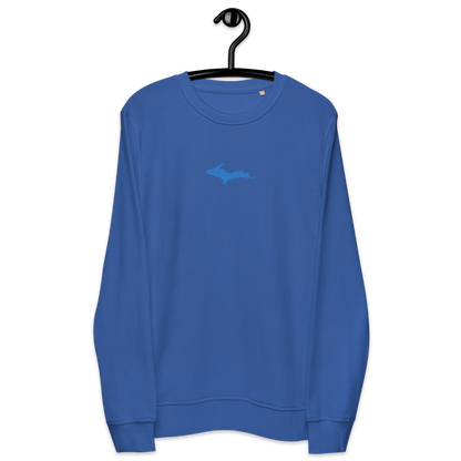 Michigan Upper Peninsula Sweatshirt (w/ Embroidered Azure UP Outline) | Unisex Organic