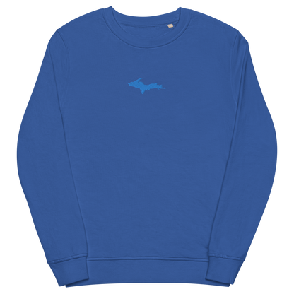 Michigan Upper Peninsula Sweatshirt (w/ Embroidered Azure UP Outline) | Unisex Organic