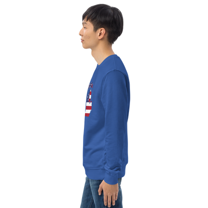 Michigan Organic Sweatshirt (w/ MI USA Flag Outline)