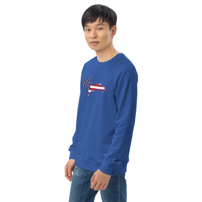 Michigan Upper Peninsula Organic Sweatshirt (w/ UP USA Flag Outline)