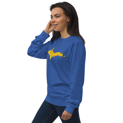 Michigan Upper Peninsula Organic Sweatshirt (w/ Gold UP Outline)